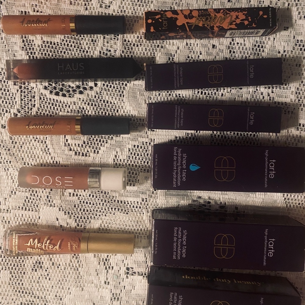Makeup lot 3 Tarte foundation 2 Tarte concealer and lip stick & gloss from Ulta